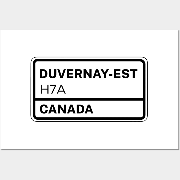 Duvernay Est	H7A Zip Code Wall Art by Rajadrone